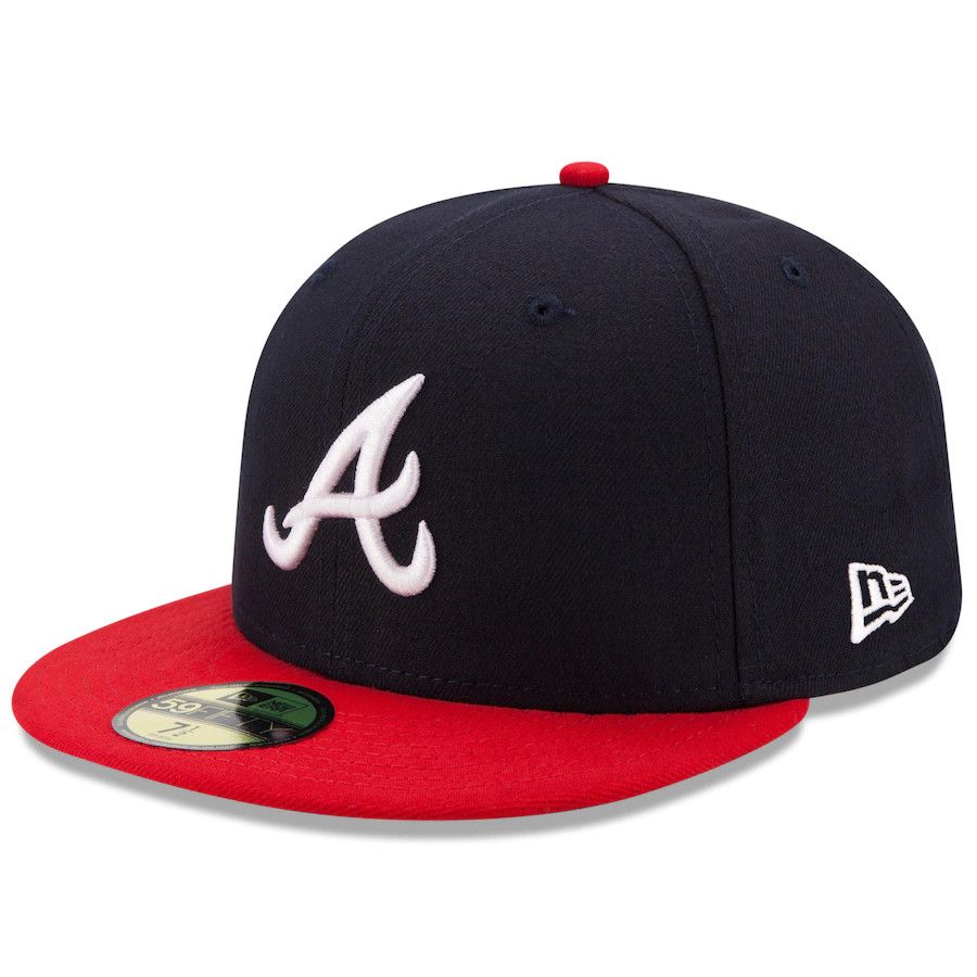 ATLANTA BRAVES MLB CAP 59FIFTY NAVY - RED