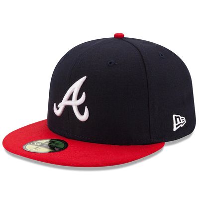 ATLANTA BRAVES MLB CAP 59FIFTY NAVY - RED