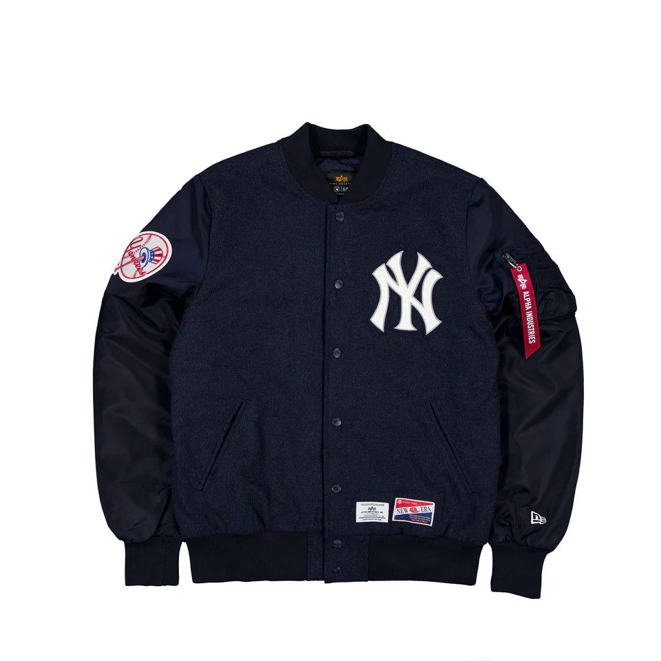 NEW YORK YANKEES MLB JACKET NEW ERA ALPHA INDUSTRIES 1 VARSITY