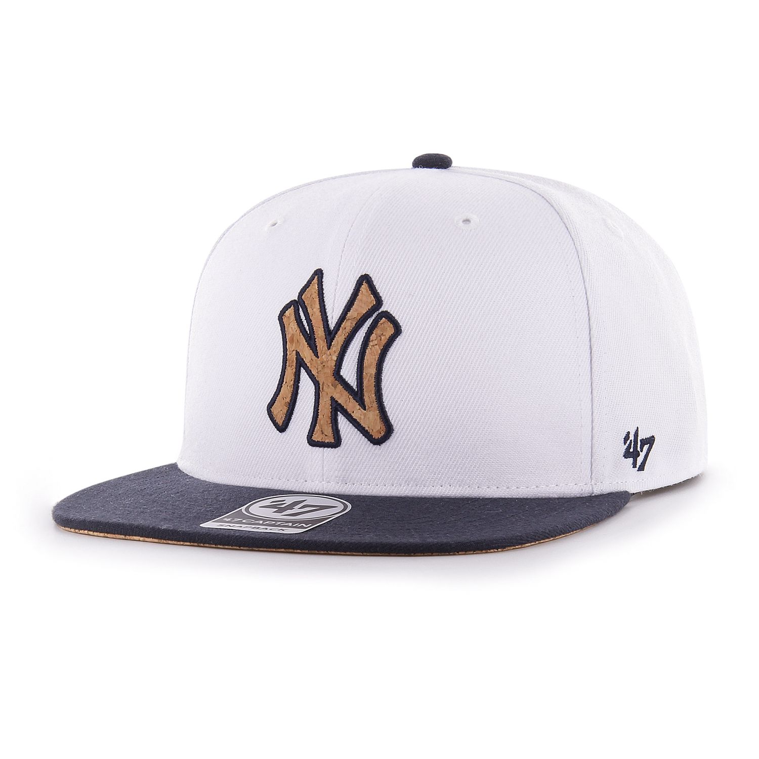 NEW YORK YANKEES MLB CAP CAPTAIN SNAPBACK BLANC - BLEU MARINE