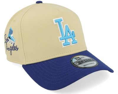 LOS ANGELES DODGERS MLB CAP 9FORTY BEIGE-BLEU ROYAL A-FRAME SIDE PATCH
