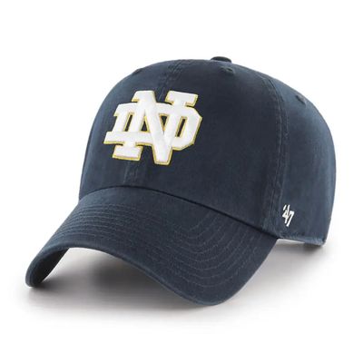 NOTRE DAME FIGHTING IRISH NCAA NFL CAP 47 CLEAN UP NAVY BLUE