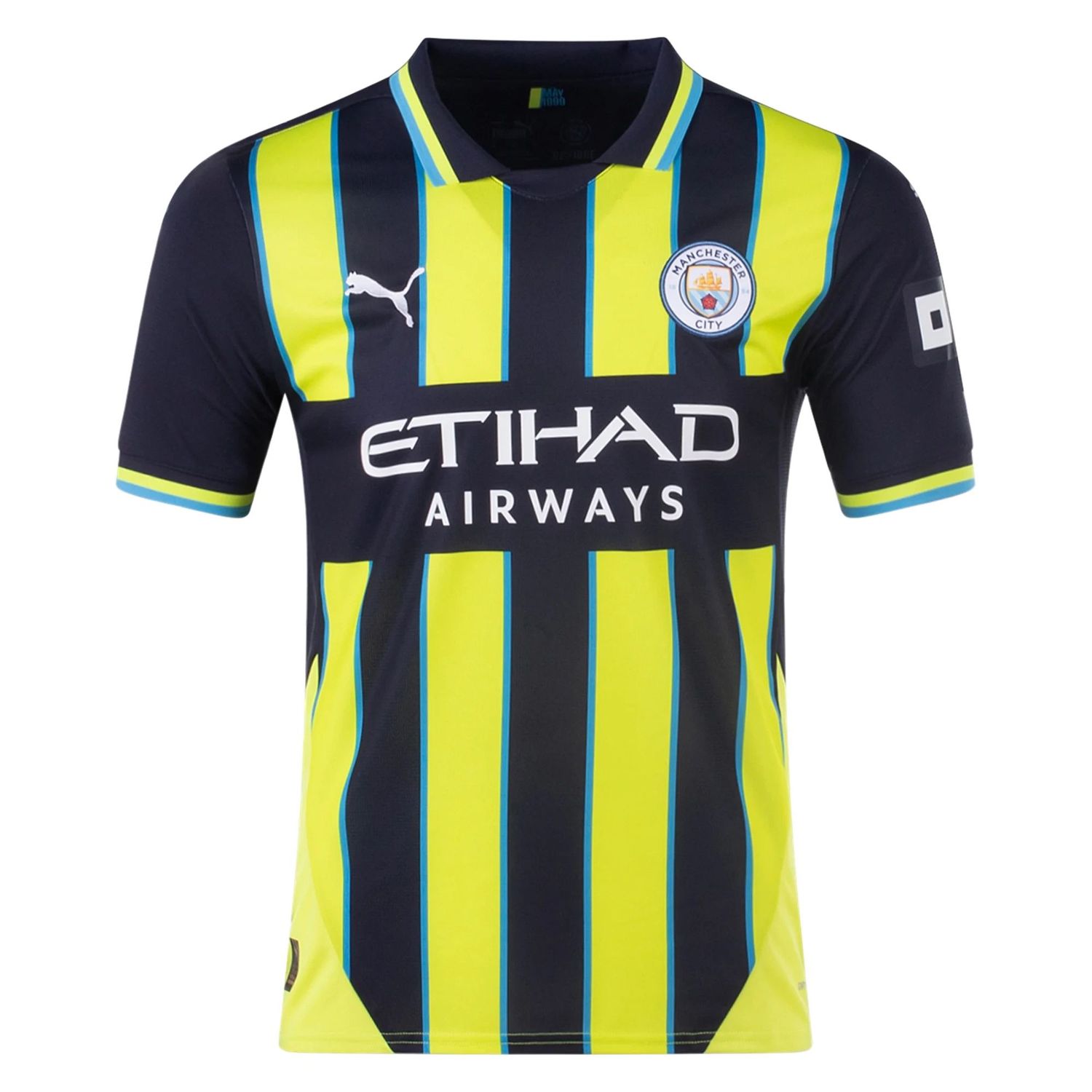 MANCHESTER CITY SOCCER JERSEY REPLICA AWAY 24/25 GREEN/BLUE