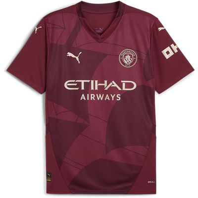 MANCHESTER CITY SOCCER JERSEY REPLICA THIRD 24/25 BURGUNDY RED
