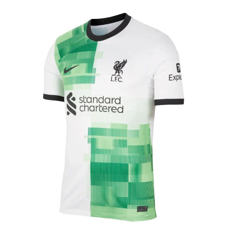 LIVERPOOL FC SOCCER JERSEY REPLICA AWAY 23/24 WHITE/GREEN