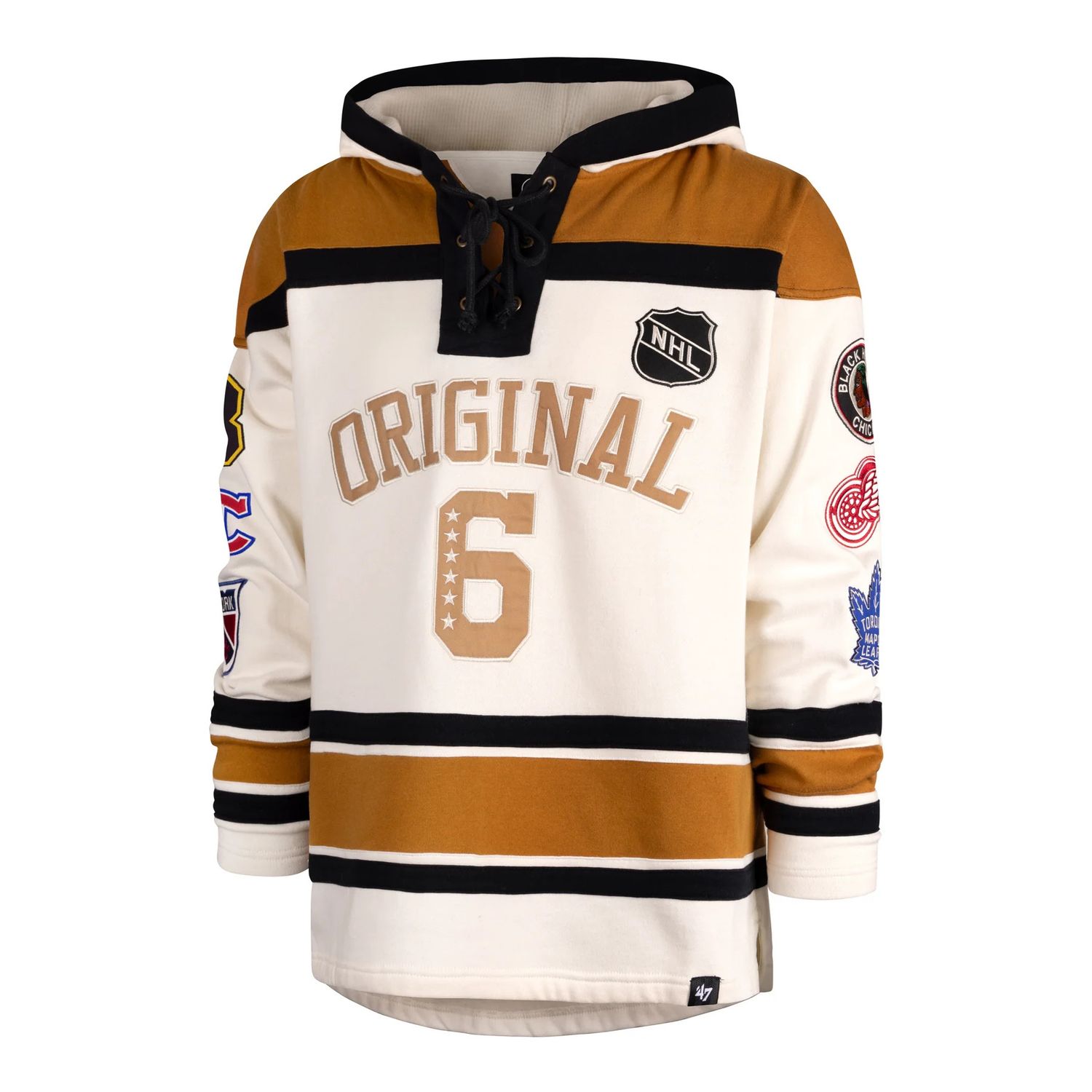 THE ORIGINAL SIX NHL 47&#39; LACER HOODIE CREAM