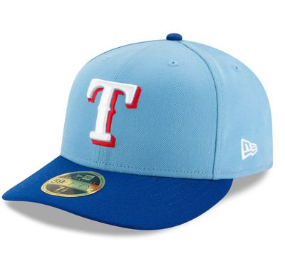 TEXAS RANGERS MLB CAP 59FIFTY LOW PROFILE SKY BLUE TEXAS RANGERS MLB CAP 59FIFTY LOW PROFILE SKY BLUE