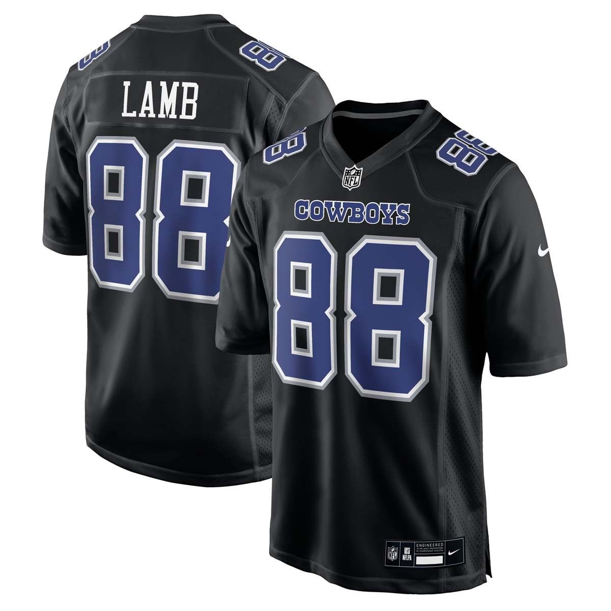 DALLAS COWBOYS NFL JERSEY CEEDEE LAMB #88 BLACK CARBON NIKE, Size: S