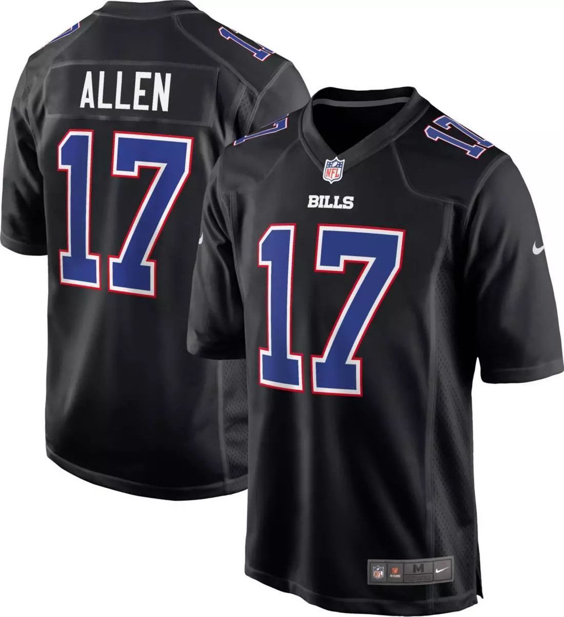 BUFFALO BILLS NFL JERSEY JOSH ALLEN #17 BLACK NIKE