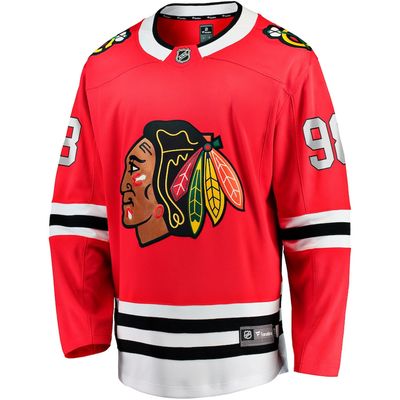 CHICAGO BLACKHAWKS NHL JERSEY  DRAFT HOME RED BEDARD #98