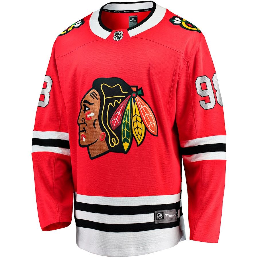 CHICAGO BLACKHAWKS NHL JERSEY  DRAFT HOME RED BEDARD #98