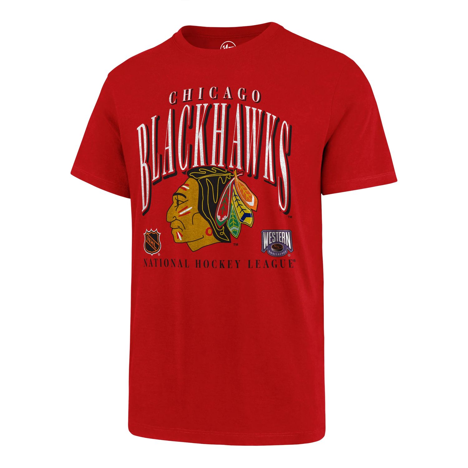 CHICAGO BLACKHAWKS  NHL TSHIRT  47&#39; CREASE RED