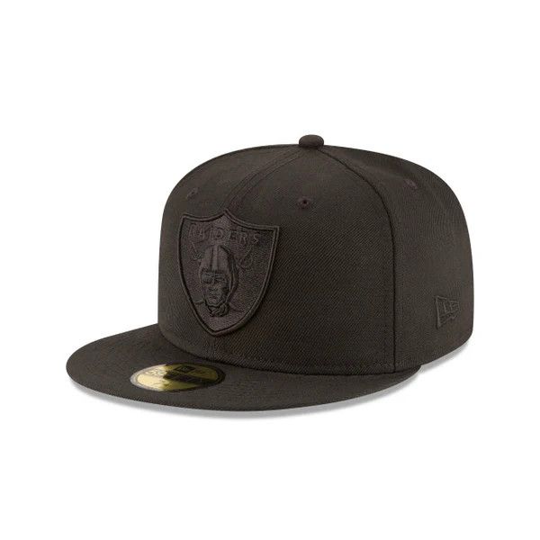 LAS VEGAS RAIDERS NFL CAP 59FIFTY NOIR LOGO NOIR 