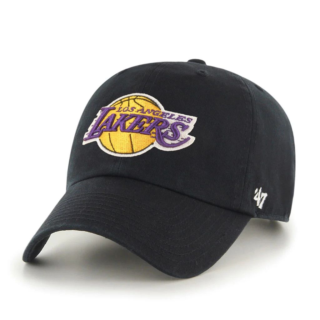 LOS ANGELES LAKERS NBA CAP CLEAN UP BLACK