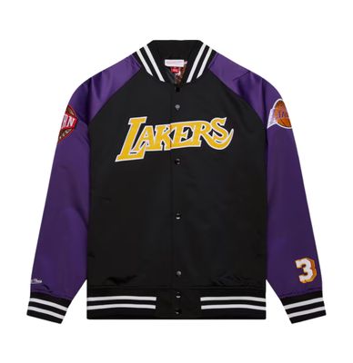 LOS ANGELES LAKERS NBA SATIN FULL SNAP JACKET MAGIC JOHNSON