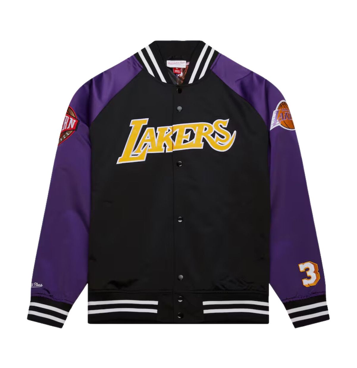 LOS ANGELES LAKERS NBA SATIN FULL SNAP JACKET MAGIC JOHNSON