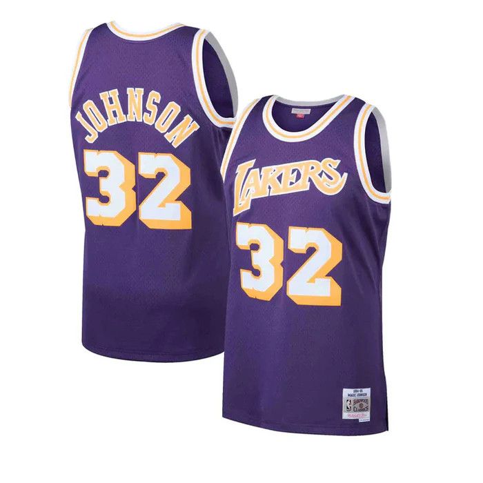 LOS ANGELES LAKERS NBA JERSEY SWINGMAN MAGIC JOHNSON #32
