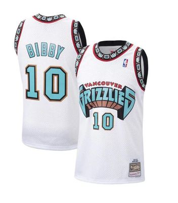 VANCOUVER GRIZZLIES NBA JERSEY SWINGMAN MIKE BIBBY WHITE