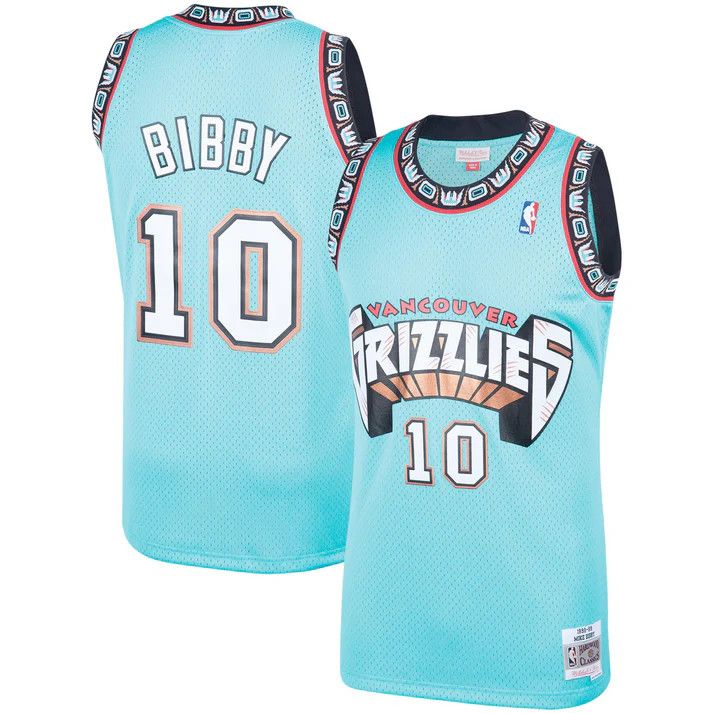 VANCOUVER GRIZZLIES NBA JERSEYS SWINGMAN MIKE BIBBY TURQUOISE