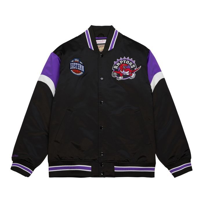 Toronto Raptors NBA Heavyweight Satin Full Snap Jacket, Size: S