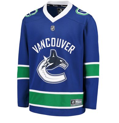 VANCOUVER CANUCKS NHL JERSEY HOME REPLICA ROYAL BLUE-GREEN YOUTH