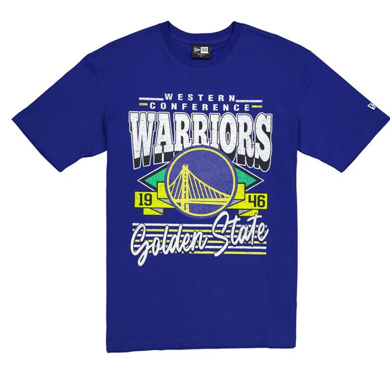 GOLDEN STATE WARRIORS NBA T-SHIRT WASHED ESSENTIALS BLUE