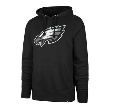 PHILADELPHIA EAGLES NFL PRIMARY LOGO PERFORMANCE PULLOVER  HOODIE - BLACK