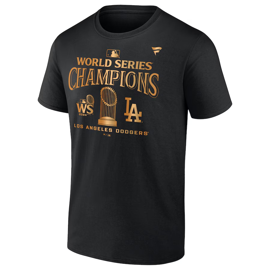 LOS ANGELES DODGERS MLB T-SHIRT CHAMPION WORLD SERIES 2024 BLACK