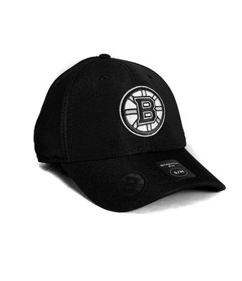 BOSTON BRUINS NHL CAP STRETCH FIT E-BOSS BLACK