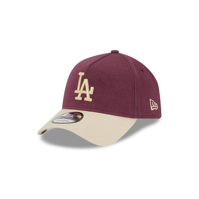 LOS ANGELES DODGERS MLB CAP 9FORTY MOLESKIN CROWN MAROON