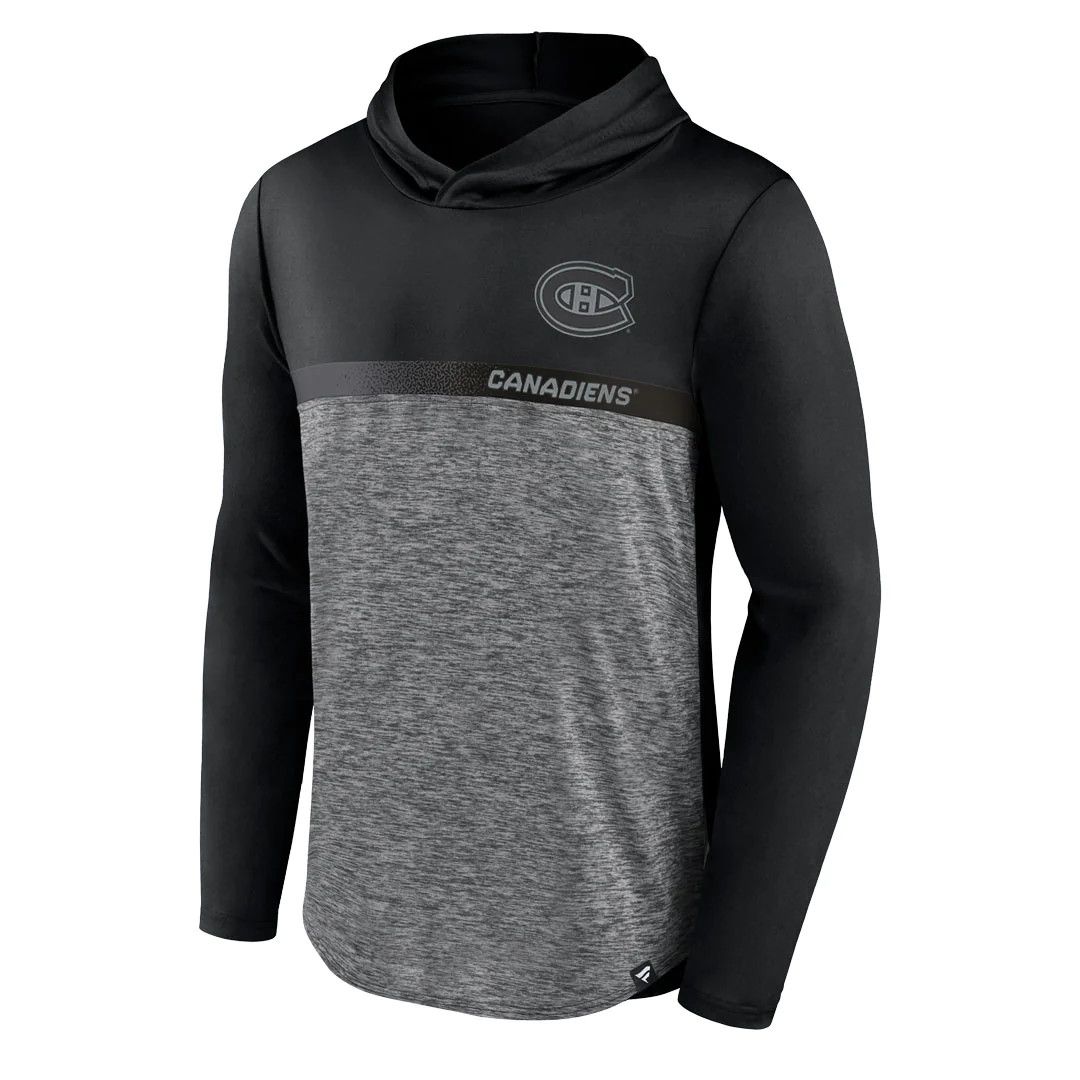 MONTREAL CANADIENS NHL HOODIE PODIUM DEFENDER PULLOVER GREY, Size: S