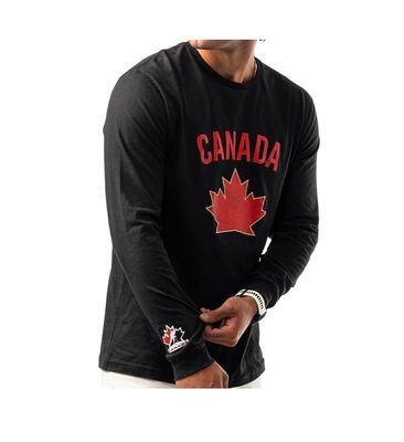 TEAM CANADA HOCKEY SHIRT GRAPHIC LONG SLEEVE BLACK BAUER