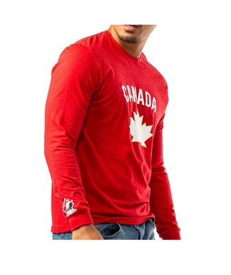 TEAM CANADA HOCKEY SHIRT GRAPHIC LONG SLEEVE RED BAUER