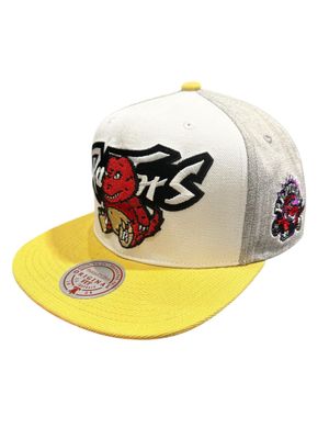 TORONTO RAPTORS NBA CAP SNAPBACK  GRIS - BLANC LOGO ROUGE SIDE PATCH