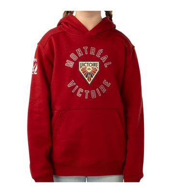 MONTREAL VICTOIRE PWHL HOODIE TEAM UTLIMATE RED YOUTH