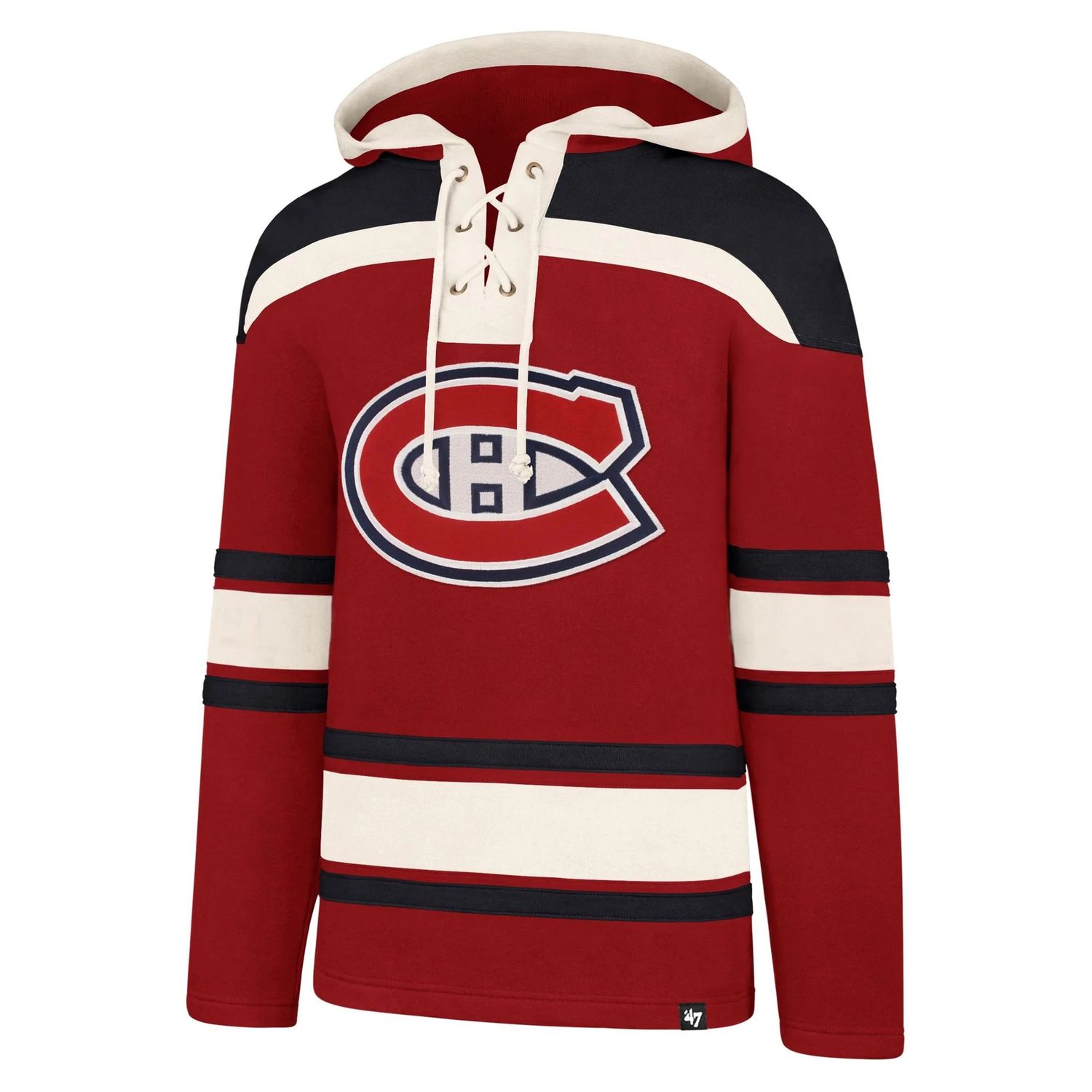 MONTREAL CANADIENS NHL 47&#39; LACER  HOODIE RED, Size: S