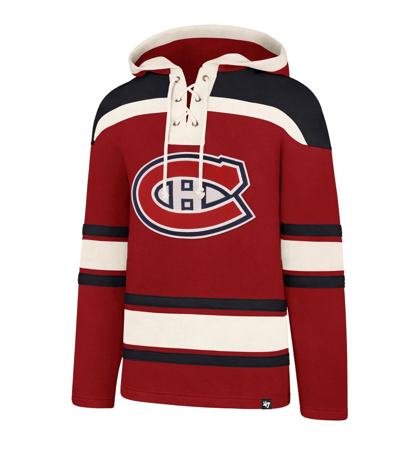 MONTREAL CANADIENS NHL 47&#39; LACER HOODIE RED CAUFIELD #22