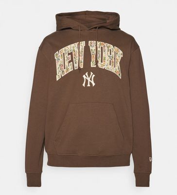 NEW YORK YANKEES MLB HOODIE CLUB WEAR DARK BROWN