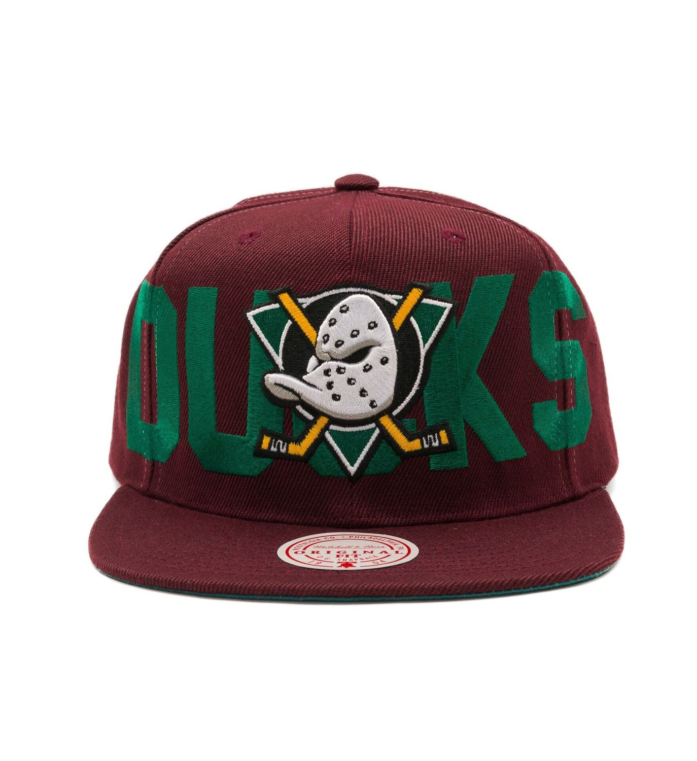 ANAHEIM DUCKS NHL CAP SNAPBACK FULL FRONTAL VINTAGE PLUM