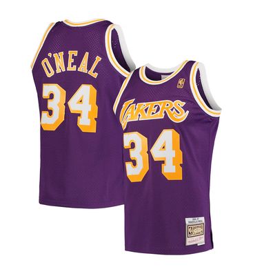 LOS ANGELES LAKERS NBA JERSEY SWINGMAN O&#39;NEAL #34 PURPLE
