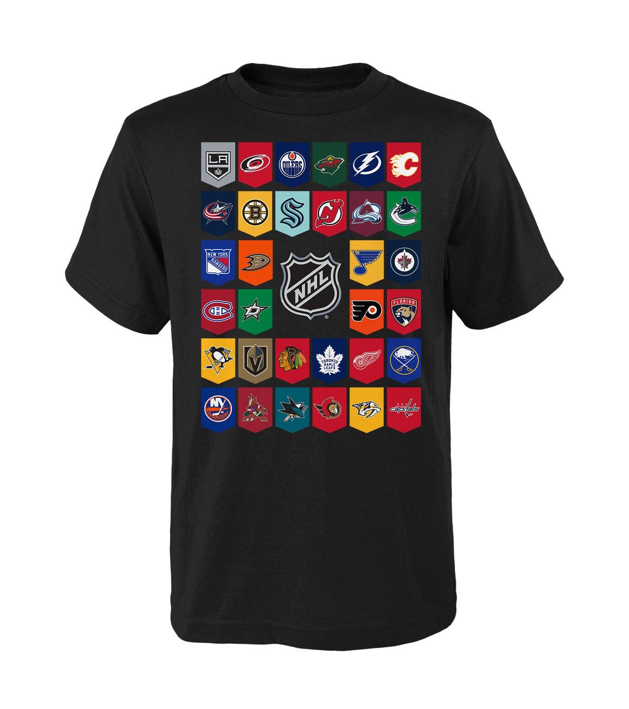 ALL NHL TEAMS LOGOS TSHIRT BLACK YOUTH