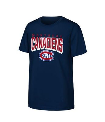 MONTREAL CANADIENS NHL TSHIRT ON THE BLOCK NAVY BLUE YOUTH