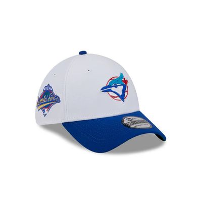 TORONTO BLUE JAYS MLB CAP 39THIRTY WHITE-ROYAL BLUE TEAM CLASSIC COOPERSTOWN SIDE PATCH WORLDSERIES 1992