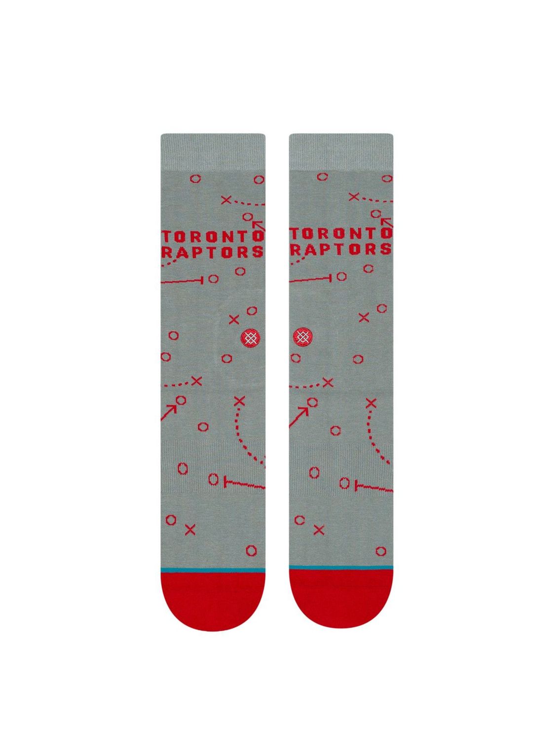 TORONTO RAPTORS NBA STANCE PLAYBOOK SOCKS GREY