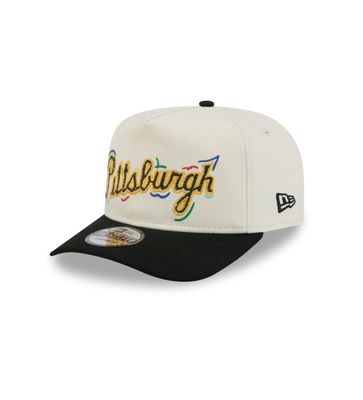 PITTSBURGH PIRATES  MLB CAP GOLFER SNAPBACK TEAM SCRIBBLE CREAM-BLACK