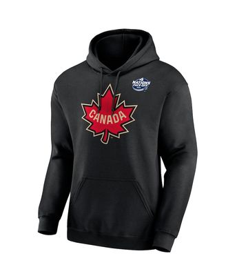 TEAM CANADA HOCKEY PULLOVER HOODIE 4 NATIONS FACE OFF 2025 BLACK