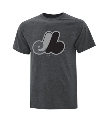 MONTREAL EXPOS MLB TSHIRT GRAPHITE HEATHERED GREY