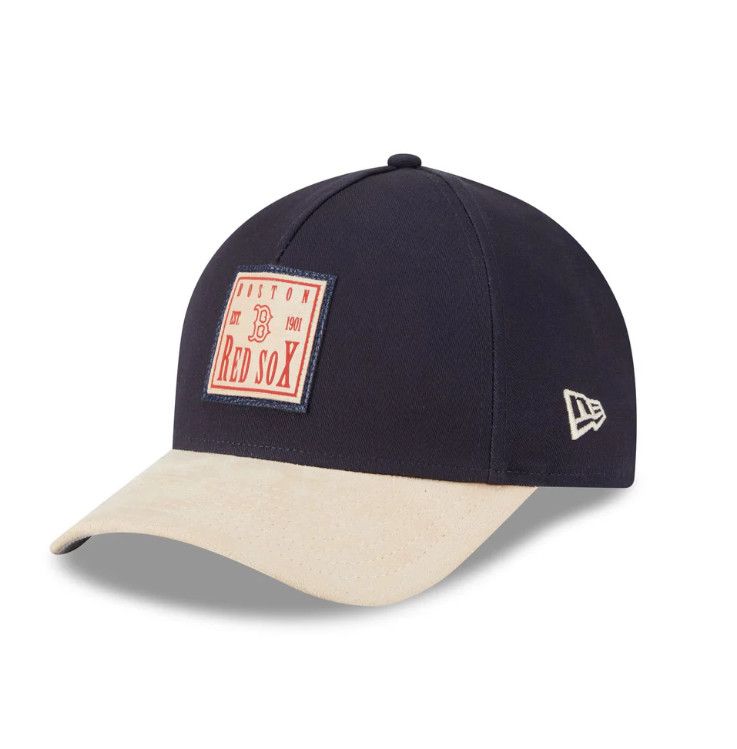 BOSTON REDSOX MLB CAP 9FORTY A FRAME M-CROWN SUEDE NAVY