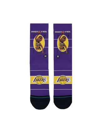 LOS ANGELES LAKERS NBA SOCKS STANCE SHAQ RETRO BIGHEAD