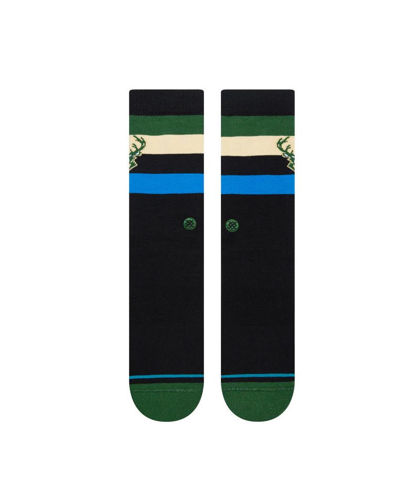 MILWAUKEE BUCKS NBA STANCE SOCKS BLACK